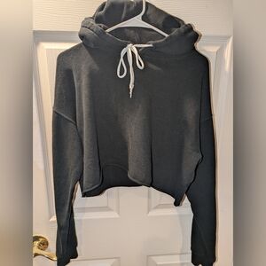 Wild Fable Charcoal Cropped Hoodie